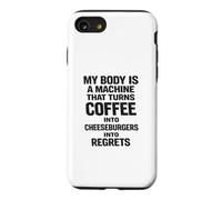 Cheeseburgers Into Regrets Humour Alimentaire drôle Coque pour iPhone SE (2020) / 7/8