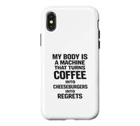 Cheeseburgers Into Regrets Humour Alimentaire drôle Coque pour iPhone X/XS