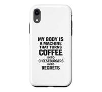 Cheeseburgers Into Regrets Humour Alimentaire drôle Coque pour iPhone XR