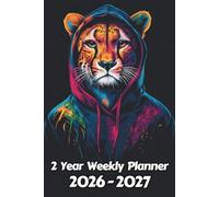Cheetah 2 Year Weekly Planner: 104 Week Sunday to Saturday Calendar | Gift For People Who Love Safari Animals, Cat Lovers | Ideal for Professionals, Students, and Busy Individuals | 6 x 9 Inches | v1