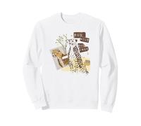 Cheetah Collage Run Wild Run Free Big Cats Animal Print Sweatshirt
