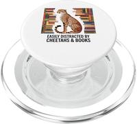 Cheetah Face pour Femmes, Guépard, Imprimé, Livres, Nerds Cheetah PopSockets PopGrip pour MagSafe