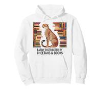 Cheetah Face pour Femmes, Guépard, Imprimé, Livres, Nerds Cheetah Sweat à Capuche