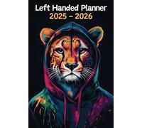 Cheetah Left Handed Planner: 2 Year Weekly Sunday to Saturday Calendar | Gift For People Who Love Safari Animals, Cat Lovers | For Back To School, Office, Work | 6 x 9 Inches | v1