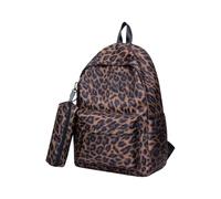 Cheetah Print Bookbag Small P urse Attached Zipper Closure Bag, brown, Se | Cheetah Backpack Shoulder Bag fo r Men Women Teen Girls Students Boys Travelers College Classes Casual Weekend