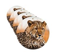 Cheetah Waiting for an Opportunity Lot de 4 cartes de désodorisants de voiture personnalisables, cadeaux pour homme et femme, tablettes d'aromathérapie pour voiture, cartes parfumées à suspendre pour
