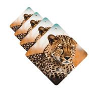 Cheetah Waiting for an Opportunity Lot de 4 cartes de désodorisants de voiture personnalisables, cadeaux pour homme et femme, tablettes d'aromathérapie pour voiture, cartes parfumées à suspendre pour