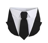 CheetahBoo Costume noir et blanc avec col noué pour chiens - Tux Costume d'agent espion pour cosplay, Halloween, taille XS XXL