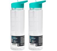 Chef Aid Bouteille a Boisson 700 ml Avec Marquages Niveau deau Pour Hydratation Quotidienne Compatible Boissons Chaudes et Froides Sans BPA (Lot de 2)