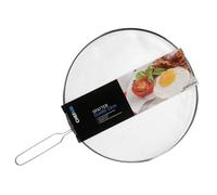 Chef Aid Protecteur AntiÉclaboussures pour Grande Poêle, Diamètre de 33 cm avec Écran en Maille Fine pour Attraper les Éclaboussures d'Huile et de Nourriture, Acier Inoxydable