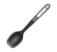 Chef Aid Cuillère de service en nylon avec mesures en cuillère à soupe et millilitres, tête en nylon avec bord en silicone, poignée confortable, sans BPA et passe au lave-vaisselle