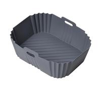 Chef Aid Doublure pour friteuse à air 20,5 x 16 x 7 cm, doublure en silicone réutilisable avec base rainurée pour la circulation de l'air, passe au lave-vaisselle, passe au four jusqu'à 230 °C
