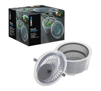 Chef Aid Essoreuse à Salade en Plastique Transparent, 24,5 cm x 16 cm, Capacité de 4,4 Litres avec Mécanisme de Rotation Facile