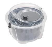 Chef Aid Essoreuse à Salade en Plastique Transparent, 24,5 cm x 16 cm, Capacité de 4,4 Litres avec Mécanisme de Rotation Facile