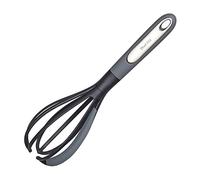 Chef Aid Fouet à tête en nylon avec grattoir en silicone intégré, parfait pour fouet et mélanger dans la poêle sans rayer, poignée confortable, sans BPA et passe au lave-vaisselle