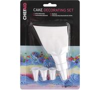 Chef Aid Kit de Décoration de Gâteaux, Poche à Douille Lavable avec 4 Embouts, Idéal pour Décorer Biscuits et Pâtisseries, Sans BPA