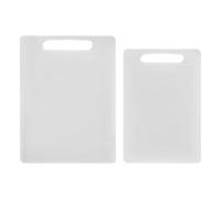 Chef Aid Lot de 2 planches à découper blanches multifonctions avec surface antidérapante, passent au lave-vaisselle avec poignées, grande planche mesurant 40 cm x 30 cm, planche standard 35 cm x 25 cm