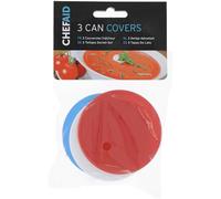Chef Aid Couvercles de Conservation, Lot de 3, Idéaux pour Sceller et Conserver la Fraîcheur des Aliments, Parfaits pour la Nourriture pour Animaux