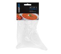Chef Aid Lot de 3 entonnoirs en plastique blanc