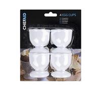 Chef Aid Lot de 4 coquetiers en Plastique Blanc