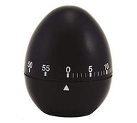 Chef Aid Minuteur en Forme d'œuf, 60 Minutes, Noir avec marquages Blancs faciles à Lire, idéal pour la Cuisine et diverses tâches domestiques