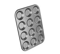 Chef Aid Moule à 12 petits gâteaux, en acier carbone durable et robuste, revêtement antiadhésif Goldflon