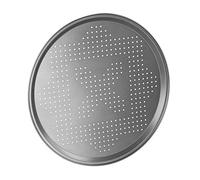 Chef Aid Moule à Pizza Perforé 32 cm, Plateau Antiadhésif pour Four, Cuisson Uniforme, Gris