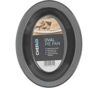 Chef Aid Plat à tarte ovale antiadhésif, dimensions 17cm x 13cm x 37cm, taille idéale pour portions individuelles