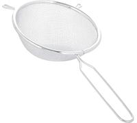 Chef Aid Passoire de Cuisine 24 cm en Acier Inoxydable Tamis Fin avec Long Manche et Support pour Égoutter Pâtes Riz et Légumes Passoire Argent