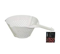 Chef Aid Passoire en Plastique Blanc avec Long Manche, 40 x 26 x 11,5 cm
