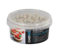 Chef Aid Perles de Cuisson en Céramique Réutilisables avec Boîte de Rangement, Empêchent le Rétrécissement de la Pâte, Idéales pour Quiches, Tartes et Pies, Résistantes à la Chaleur, Environ 500 g