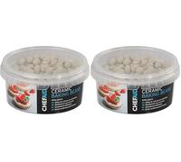 Chef Aid Perles de Cuisson en Céramique Réutilisables avec Boîte de Rangement, Empêchent le Rétrécissement de la Pâte, Idéales pour Quiches, Tartes et Pies, Résistantes à la Chaleur, Environ 500 g