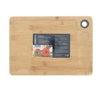 Chef Aid Planche à Découper Bambou 35 x 25 x 1,5 cm - Planche de Cuisine Stable avec Rainure à Jus et Pieds Antidérapants Pour Viande Légumes Fruits et Fromage