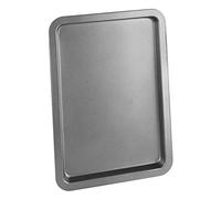 Chef Aid Plaque de Cuisson en Acier au Carbone Antiadhésive, Revêtement Durable, Compatible Réfrigérateur et Congélateur, Idéale pour Pâtisseries et Rôtis, Gris, 33 x 21,5 cm Ustensile de Four