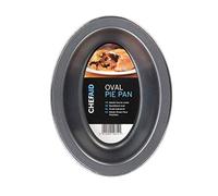 Chef Aid Plat à tarte ovale antiadhésif, dimensions 17cm x 13cm x 37cm, taille idéale pour portions individuelles
