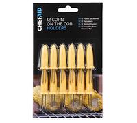 Chef Aid Fourchettes à Maïs, Fourchettes en Acier Inoxydable pour Tenir Les Épis de Maïs, Lot de 12 Fourchettes Style Brochette, Idéales pour Barbecues, Fêtes et Buffets