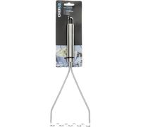 Chef Aid Pressepurée en acier inoxydable, outil idéal pour purée de pommes de terre, aliments pour bébés, légumes et fruits, avec boucle de suspension pratique, lavable au lavevaisselle, argenté
