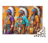 Chef amérindiens 1000 Pièce Papier Écologique Puzzle Premium Amants De Famille Soulagement du Stress Cadeaux Pack De Valeur 70x50cm/1000pcs