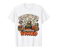 Chef Cook Halloween Cuisine Up Something Wicked Restaurant T-Shirt Graphique avec Valeur