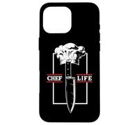 Chef Cook Life Couteau Restaurant Cuisine Cuisine Cuisine Grill Culinaire Coque pour iPhone 16 Pro Max