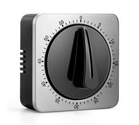 Chef Cooking Timer Clock, Kitchen Timers for Cooking with Loud Alarm, 100 % Mechanical Desk Timer - No Batteries Required - Magnetic Backing, Exquisite Stainless Steel Body - Countdown Reminder
