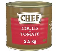 CHEF - Coulis de Tomate Liquide Prêt à l'Emploi - Boîte de 2.5kg