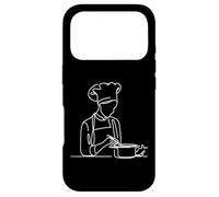 Chef Cuisinier Art Linéaire Cuisine Dessin Coque pour iPhone 17 Pro