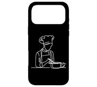 Chef Cuisinier Art Linéaire Cuisine Dessin Coque pour iPhone 17 Pro Max
