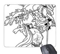 Chef-d' œuvre la Romance des trois royaumes Chine chinois Figure Ligne Dessin rectangle en caoutchouc antidérapant Tapis de souris de jeu de souris Cadeau