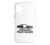 Chef de Projet Constructeur de mécanicien Automobile pour Hot Car Rod Guy Coque pour iPhone 16 Plus