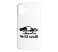 Chef de Projet Constructeur de mécanicien Automobile pour Hot Car Rod Guy Coque pour iPhone 16 Plus