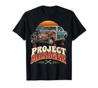 Chef de Projet de Restauration de Voiture Classique Design mécanique Automobile T-Shirt
