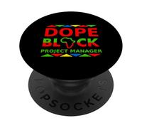 Chef de Projet Dope Black : Une carrière Professionnelle fière d'être Noire PopSockets PopGrip Adhésif