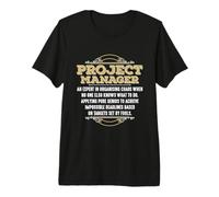 Chef de Projet Un Expert en Gestion de Projet Agile Coach T-Shirt Haut de Gamme